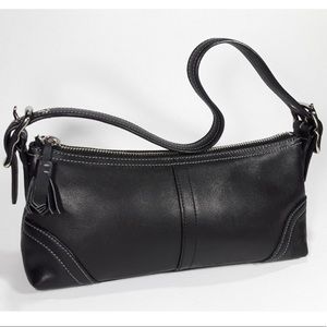 Coach Leather Baguette Shoulder Bag